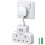 TOPREK Multi Plug Extension Socket with USB C, 6.2cm Short Extension Lead, Double Plug Sockets Compact Wall-Mounted Plug UK for Home, Office, Kitchen 1