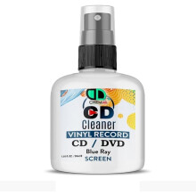 Vinyl LP Record Cleaner Solution, CD, DVD, TV, Laptop, Computer, Mobile, Screen, Antistatic Fluid Spray Bottle, Removes Dirt, Dust & Fingerprints (30