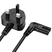 2M Power Cable Compatible with Samsumg TV, Mellbree Quality Safe Right Angle Suitable for Awkward Space Figure 8 Power Cable Compatible with Samsung,