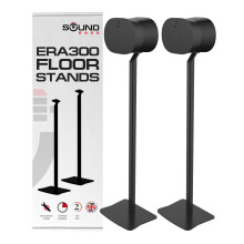 ERA300 Floor Stand, Premium Metal Design, Twin Pack (2pcs), Black, Compatible with Sonos ERA 300 Speaker, Accessories Included, Cable Management, Des