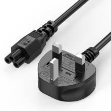 Laotop Power Cable 1.5M, Mellbree UK 3 Pin C5 Cloverleaf Power Cable for Laptop Compatible with Acer, Dell, HP, Sony, Delta, Lenovo, ThinkPad, IdeaPa