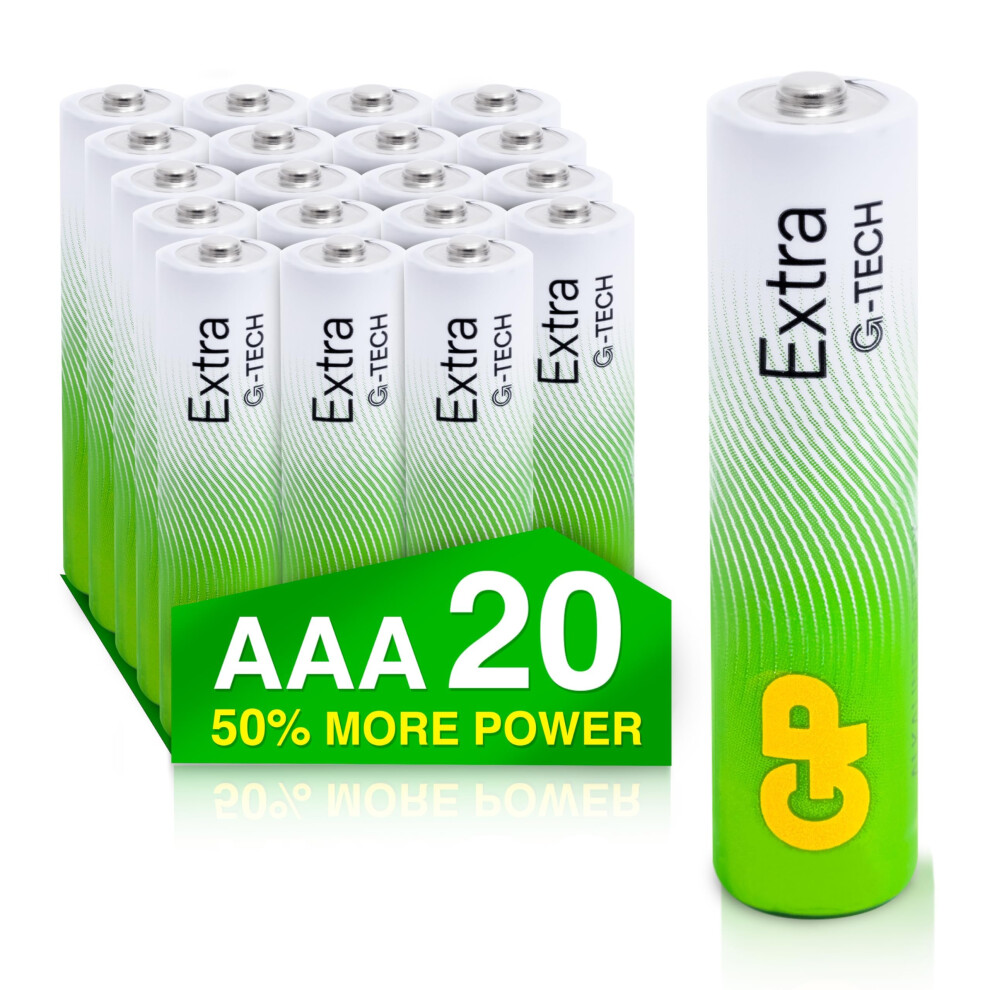 Aaa Batteries Pack Of 20 1.5V / Micro/Mini/Penlite / Lr03 By Gp Batteries Extra Alkaline Batteries Suitable For Everyday Use In A Variety Of Devices 53717504