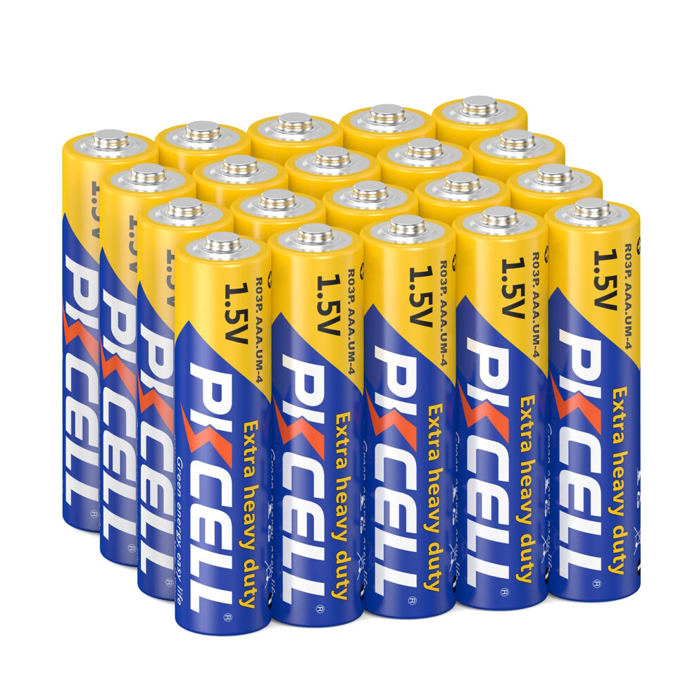 Photos - Battery Pkcell AAA  20 Pack - Long-Lasting 1.5V Triple A  for TV Remotes, Torches, Toys & Smoke Alarms - Leak-Proo 