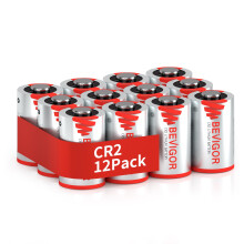 BEVIGOR CR2 Battery, Pack of 12, 900mAh 3V High Capacity CR2 Lithium Batteries CR15h270 for Photo Flash, Flashlights and Alarm Systems [ Non-Recharge