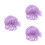 3Pièces Perruques Bob Courtes Violet Spiky Cosplay Unisexe 6