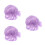 3Pièces Perruques Bob Courtes Violet Spiky Cosplay Unisexe 7