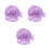 3Pièces Perruques Bob Courtes Violet Spiky Cosplay Unisexe 3