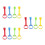 12Pièces Anneaux D'assistance Bébé Nylon PVC Stable Multi Couleur 9