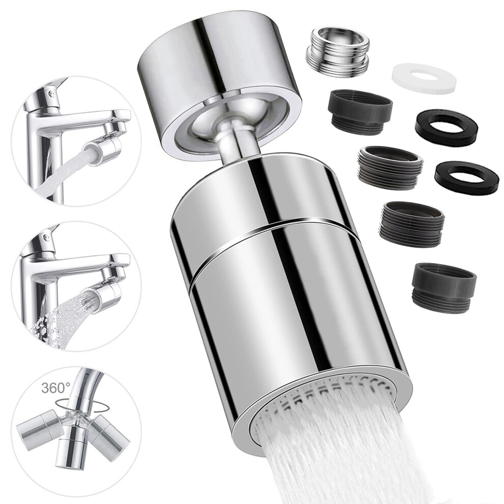 Lubekas Kitchen Tap Spray Head, 360 Swivel Spout Kitchen Sink Tap, Tap Faucet Attachment Spray With 2 Functions Modes, Replacement Tap Aerator Sprayer Acces