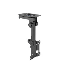 Conecto Ceiling Mount for Television, Suitable for 13-27 Inches, Foldable, Height-Adjustable, Swivel, Tilt, up to VESA 100 x 100, Black