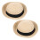 4Pcs Tiny Straw Hats for Dolls Lightweight Craft Decorations 2
