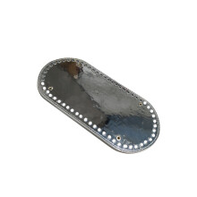 2Pcs Wear-Resistant PU Silver Bag Base Pad for Handbag Craft