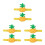 6Pcs Pineapple Craft Organizer Soft Wrist Cushion Sewing Needle Holder 4