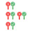 8Pcs Multi Color Double Sided Plastic Paddles for Classroom Voting 6