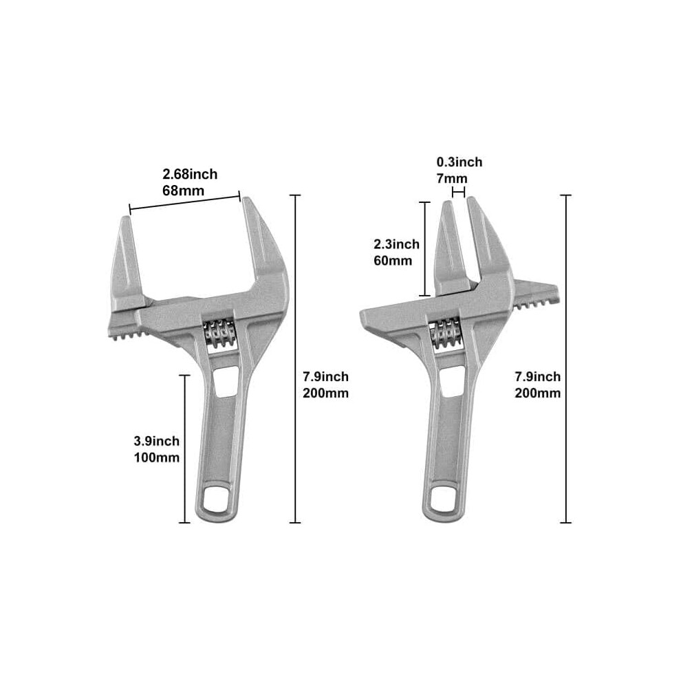 Elezenioc Adjustable Spanner Wrench 668Mm Openend Wide Jaw Spanners Wr 5004002544673