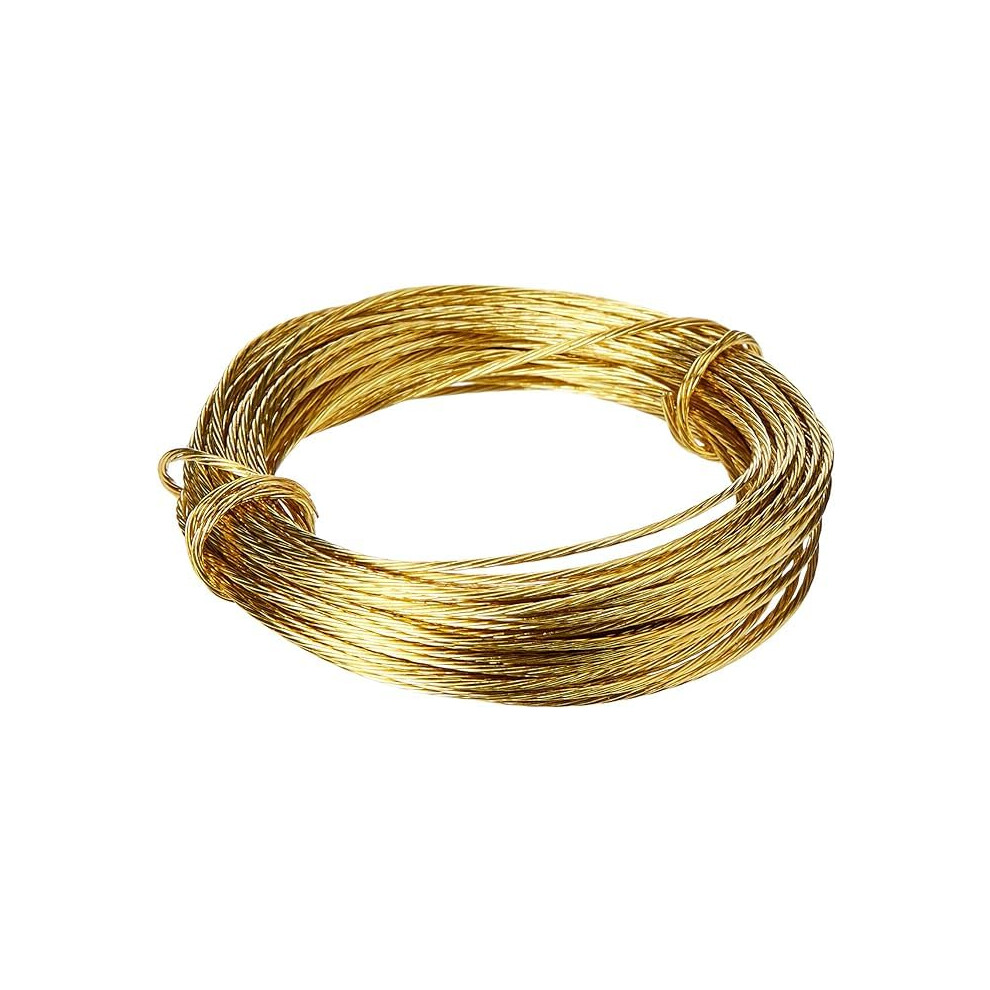 Brass Picture Wire 6 Metres (19.5 Feet) 6 Kg (13 Lb) Breakweight For Hanging Pictures Photo Frame Hanger Mirror Frame Hanging Decoration Diy Wire Hea 93837514