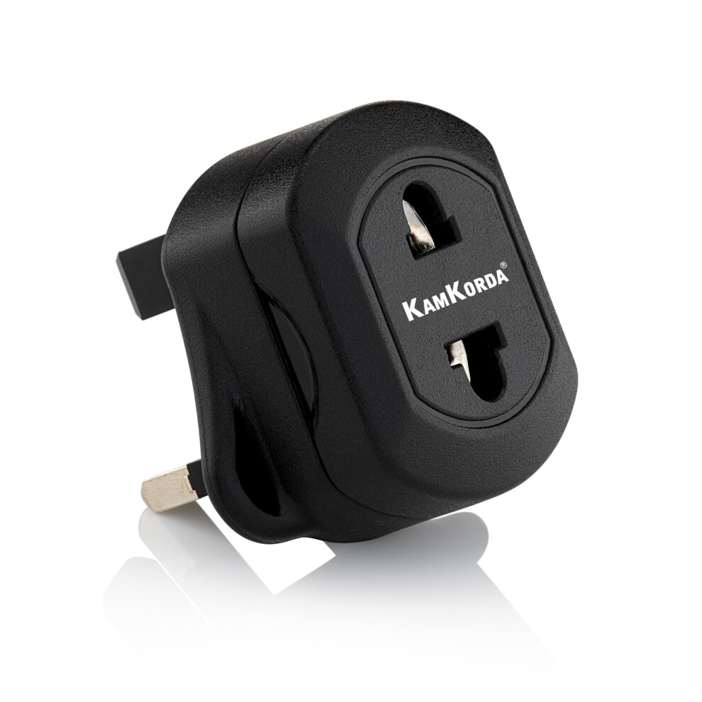 Kamkorda Toothbrush Adapter Plug | Electric Toothbrush Adapter Plug Uk | Shaver Charger Adaptor For Electric Toothbrushes & Shavers | Black