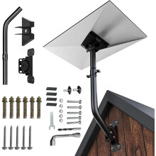 Starlink Gen 3 Mount 360 Adjustable V3 Starlink Wall Mount Starlink Gen3 Pole Mounting Kit with Starlink Gen 3 Pipe Adapter for Gen3 Starlink Intern