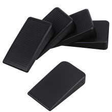4Pcs Plastic Wedges, Black Rubber Table Shims Furniture Levellers for Wobbly Uneven Floors (10mm)