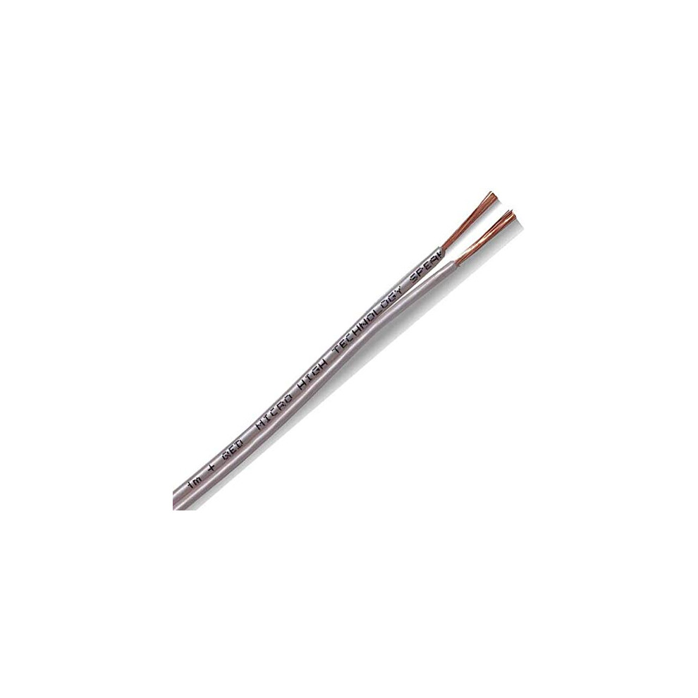 Qed Performance Micro Slimline Oxygen Free Copper (Ofc) Speaker Cable For Hifi And Home Cinema Systems (10 Metres) White