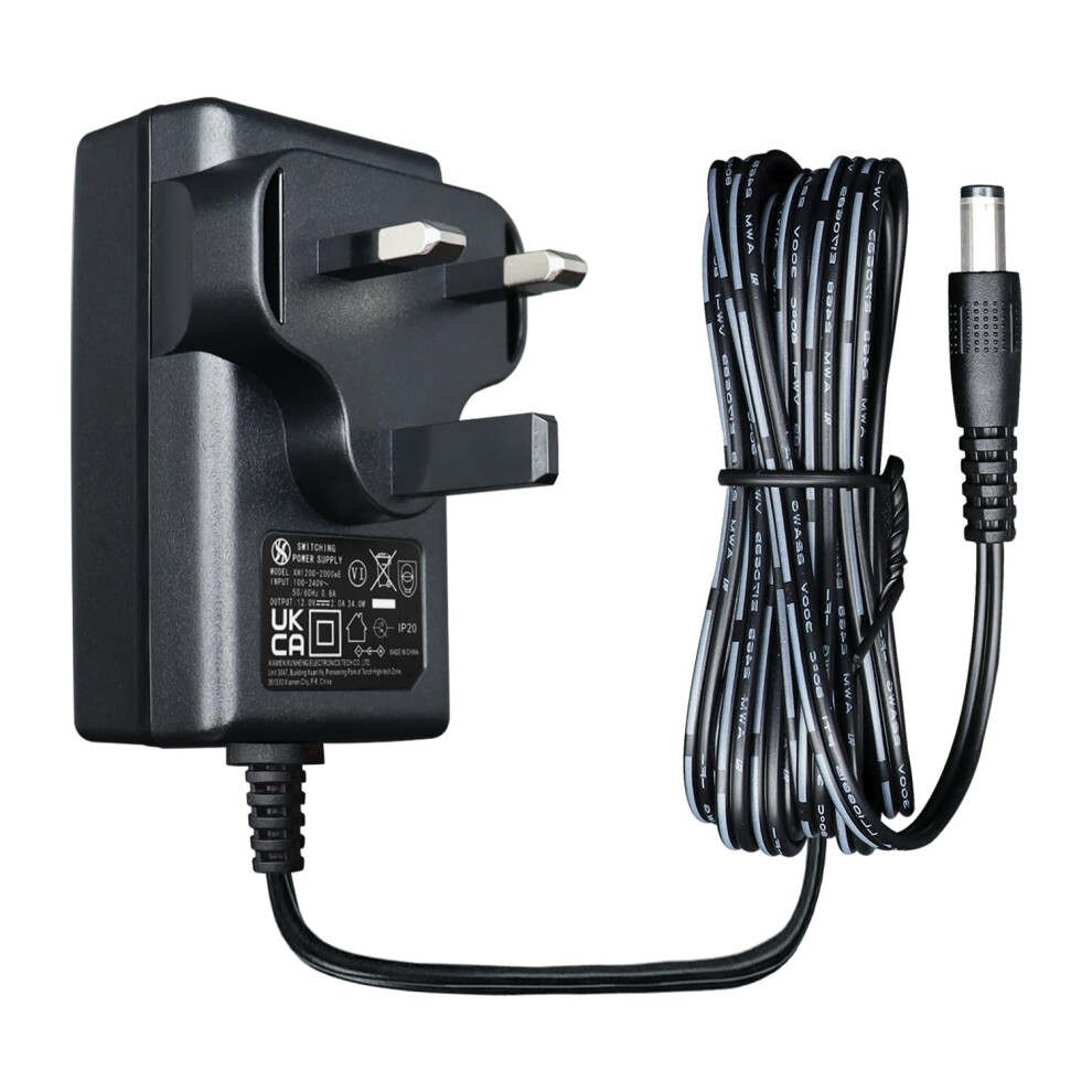 12V 2A 24W 1.8M Long Power Supply Adapter, Ac Dc Switching Adapter (Input 100-240V, Output 12Volt 2Amp 2000Ma), Dc 12V 5.5X2.1mm Wall Mount Transform 11961468