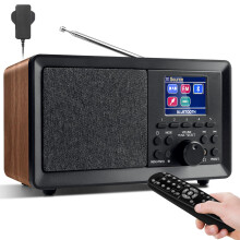 DAB DAB+ FM Digital Radio with Bluetooth and Dual Alarm Clock | Portable Vintage Radio Retro Bluetooth Speaker with USB/AUX, Headphone Jack, Sleep Ti
