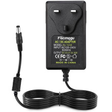 Facmogu 12V 3A Power Wall Adapter, AC 100-240V to DC 12V UK Plug Power Supply, 36W 3-Pin UK Plug Transformer Converter Adapter with 5.5mm x 2.5mm & 2