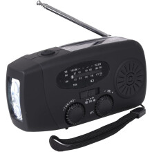 Emergency Hand Crank Radio with LED Flashlight for Camping, Portable 2000mAh High Capacity Rechargeable Radio, Wind Up Solar Radio,AM/FM NOAA Portabl