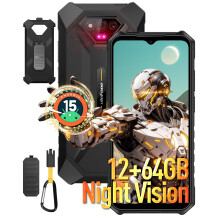Ulefone Armor X13 Rugged Smartphone Android 15, 12GB RAM 64GB ROM, 6320mAh, 6.52 inch Tough Screen, 50MP Waterproof Camera, 3-Card Slot 4G Dual SIM,