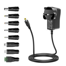 5V 2A Power Supply Adapter, Universal AC DC 5V Power Adaptor with 8 DC Plugs for Household Electronics, 10W Max.