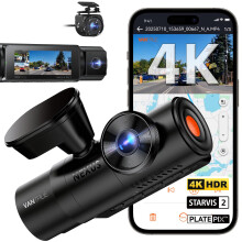 Vantrue N4 Pro S 4K 3 Channel DashCam, 4K+1080P+2.5K Dash Cam Front and Rear Inside, 24H Parking Mode, Voice & APP Control, STARVIS 2 HDR Night Visio