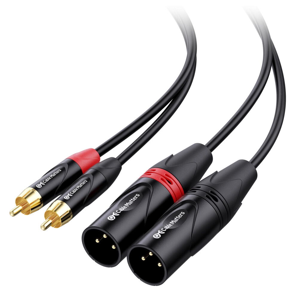 Cable Matters Dual Rca To Xlr Unbalanced Interconnect Cable 1.8M, 2 Rca To 2 Xlr Male Cable