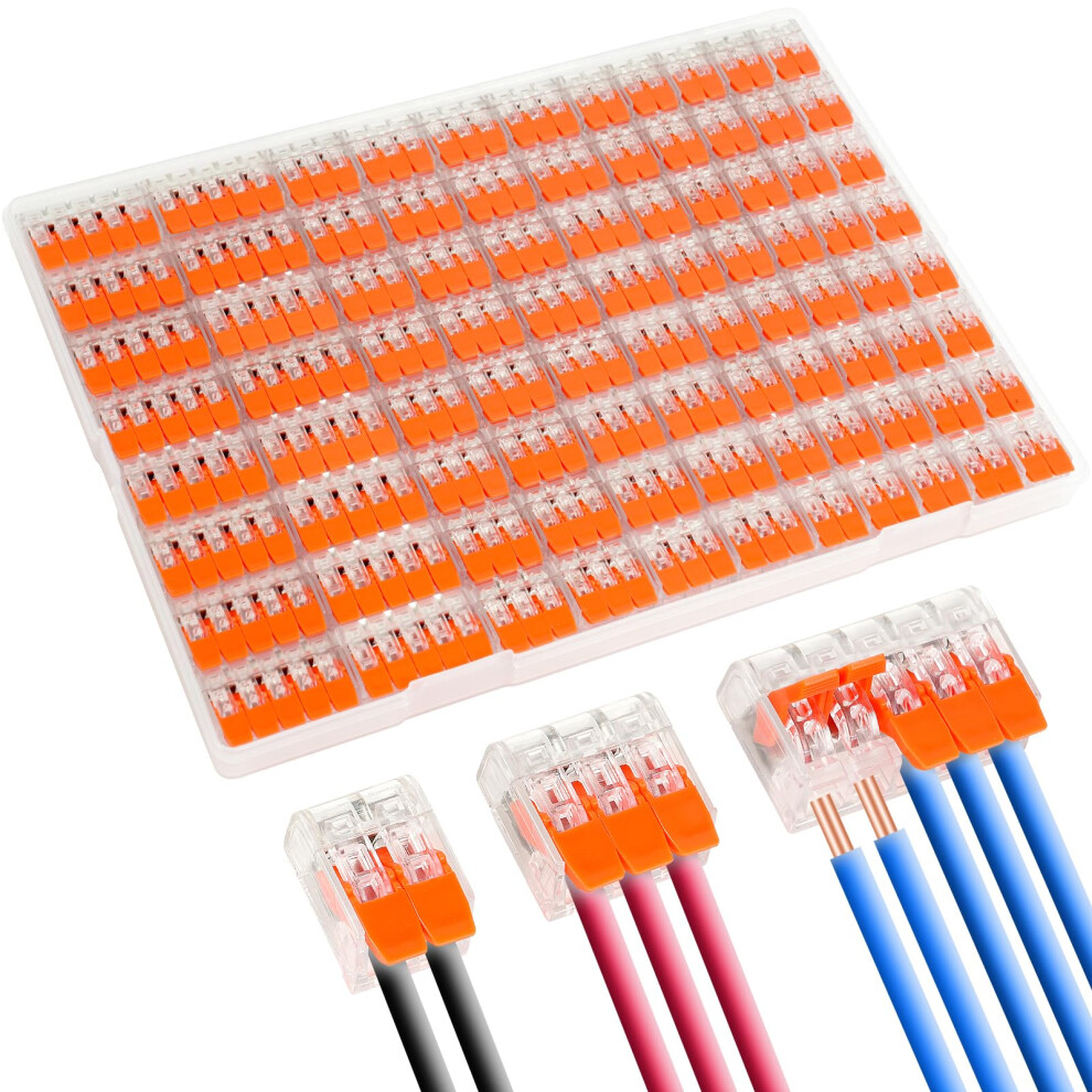 Flintronic White 90Pcs Lever-Nut Wire Connectors, 2/3/5-Port Compact Electrical Connectors, Cable Connectors, Compact Splicing Connectors For Circuit Inlin