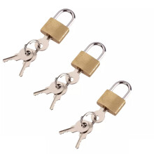 3 x 20mm Small Padlocks with Keys - Solid Brass | Small Gym Locker Padlocks, Travel Luggage Padlock, Lock for Jewellery Box, Cupboards, Tool Box, Sui
