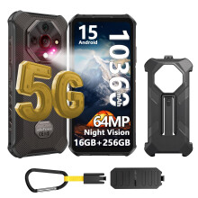 Ulefone Armor X16 Pro 5G Rugged Smartphone, 256GB+2TB, 10360mAh 33W 64MP Night Vision Android 15 120Hz 6.56" Tough Screen, SIM-Free & Unlocked Mobile