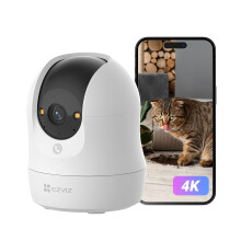 EZVIZ 4K WiFi Indoor Camera Wired, 360, Call-Button, Colour Night Vision, Two-Way Audio, Human/Pet/Sound Detction, Privacy Shutter, 512GB Card Suppor