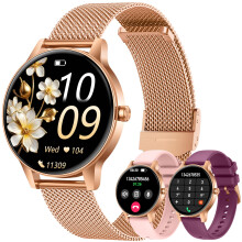 Smart Watch Women Fitness Tracker: 1.27'' Smartwatch Sport Bluetooth Call with Heart Rate SpO2 Blood Pressure Sleep Monitor 110+ Sports Modes Step Co