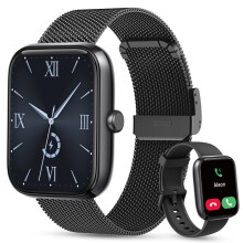 KALINCO Smart Watch Women [2 Bands, 44mm case] 1.83" Alexa Fitness Tracker, Heart Rate, Sleep, Stress & SpO2 Monitor, IP68 Waterproof Smartwatch, Mak