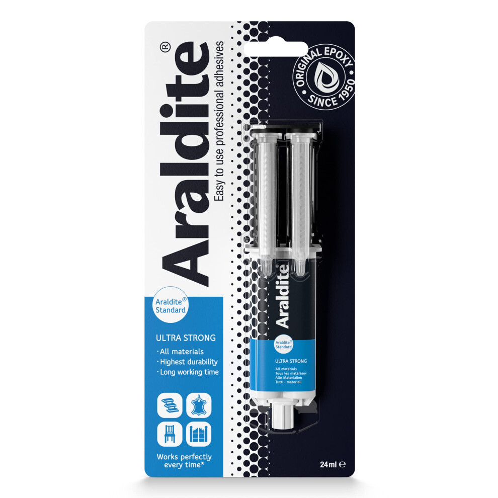 Araldite White Ara-400003 Standard Syringe Epoxy, 24 Ml
