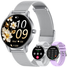 Smart Watch Women Fitness Tracker: 1.27'' Smartwatch Sport Bluetooth Call with Heart Rate SpO2 Blood Pressure Sleep Monitor 110+ Sports Modes Step Co