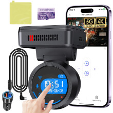Dash Cam Front 4K with WiFi App, 1.2" IPS Touch Screen, 32GB Card