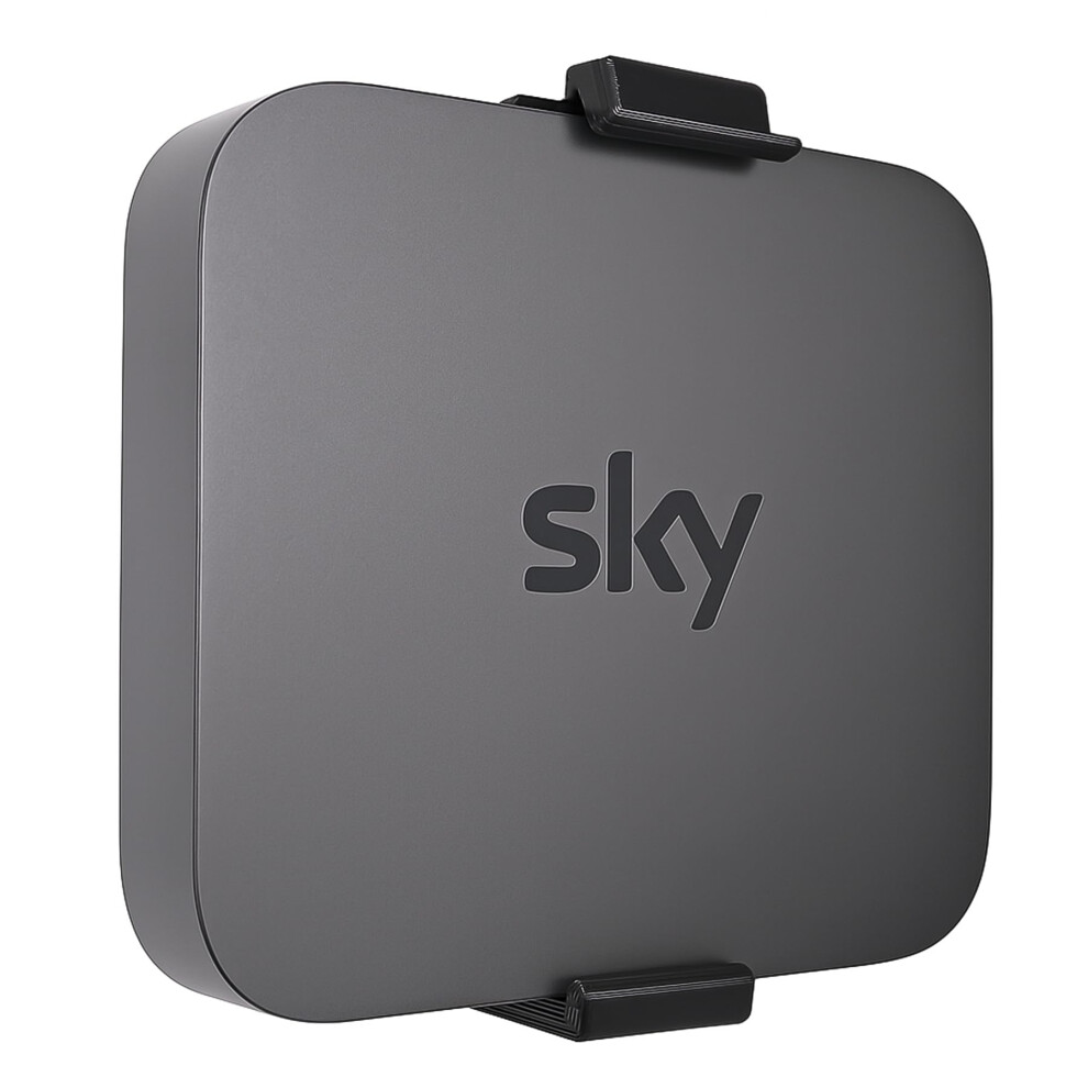 Decoralin Sky Stream Puck Wall Mount Bracket (Black) - Custom Fit Stream Box Holder - Discreet Behind Tv/Wall Installation - Includes Screws & Fixing Black 87706642