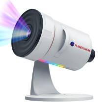 Galaxy Star Projector Planetarium 8th, Wider Sharper Projection, 7 Colors Night Light & Timer, Gift ideas for Bedroom and Living Room (White)