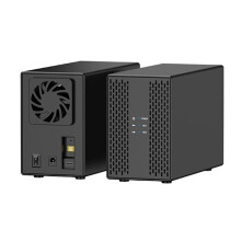 Dual Bay Shell Heat Dissipation 3.5 USB External Dual Hard Drive Enclosure Array Box with EU Plug