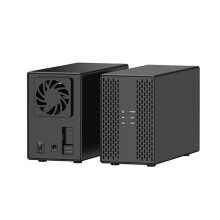 Dual Bay Shell Heat Dissipation 3.5 USB External Dual Hard Drive Enclosure  Array Box Without  EU Plug