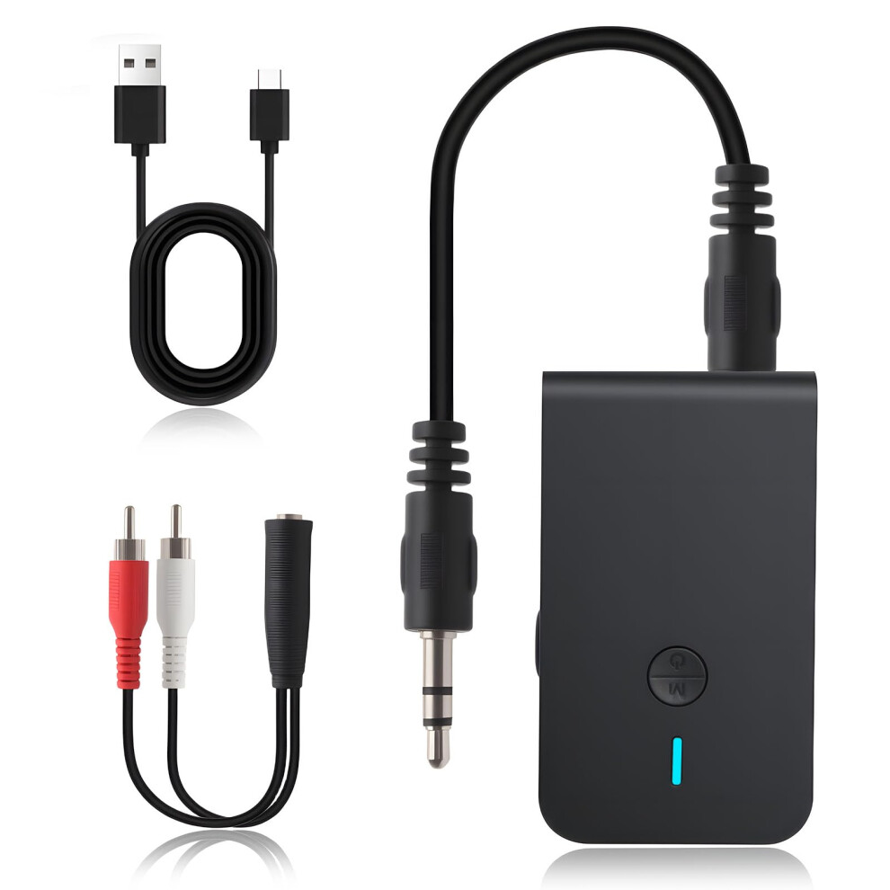 Photos - FM Transmitter Upgraded Bluetooth 5.4 Transmitter Receiver 2 in 1 Wireless Audio Adapter for Home Audio Car Stereo with 3.5mm RCA Jack Dual