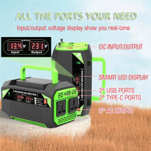 500W Car Inverter with Dual Universal Sockets (12V to 110V) & Dual USB Fast Charging Type-C GB Plug
