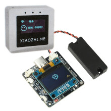 ESP32-C3 AI Voice WiFi Development Board with Case 0.96 Inch OLED Screen Voice Sensor Module for DeepSeek Qwen Xiaozhi