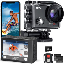 Hiicam Action Camera 5K 30FPS Waterproof Camera Underwater 131FT with EIS WiFi App Remote Control 64GB Card 170 Wide Angle Sports Helmet Bike Video