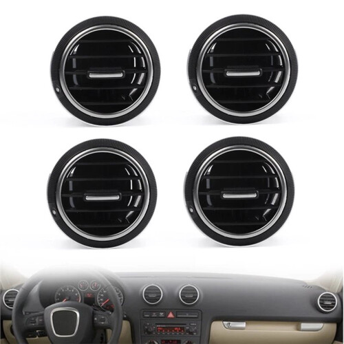 4Pcs New Front Dashboard Air Vent Air Conditioner AC Grille Diffuser Panel 8P0820901 for  A3 S3 8P 2004-2013 2